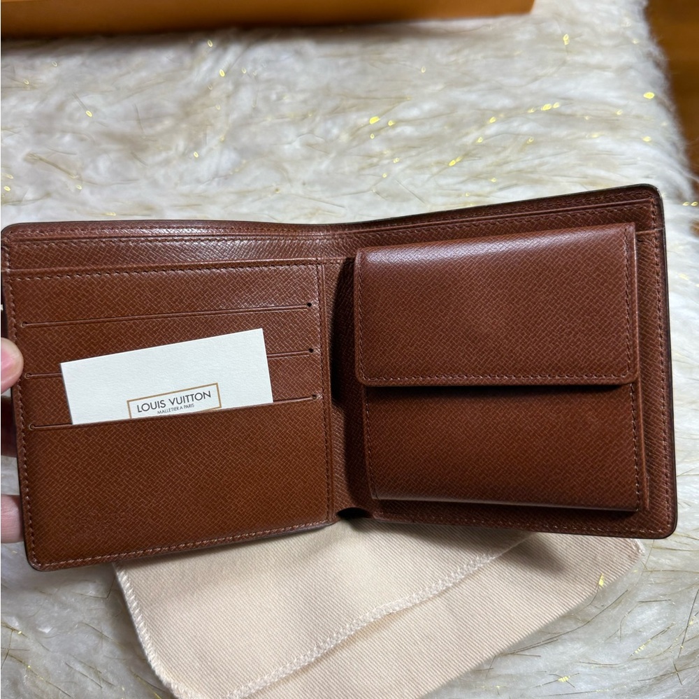 Louis Vuitton Marco Polo Bifold Mens wallet Monogram w/ duster